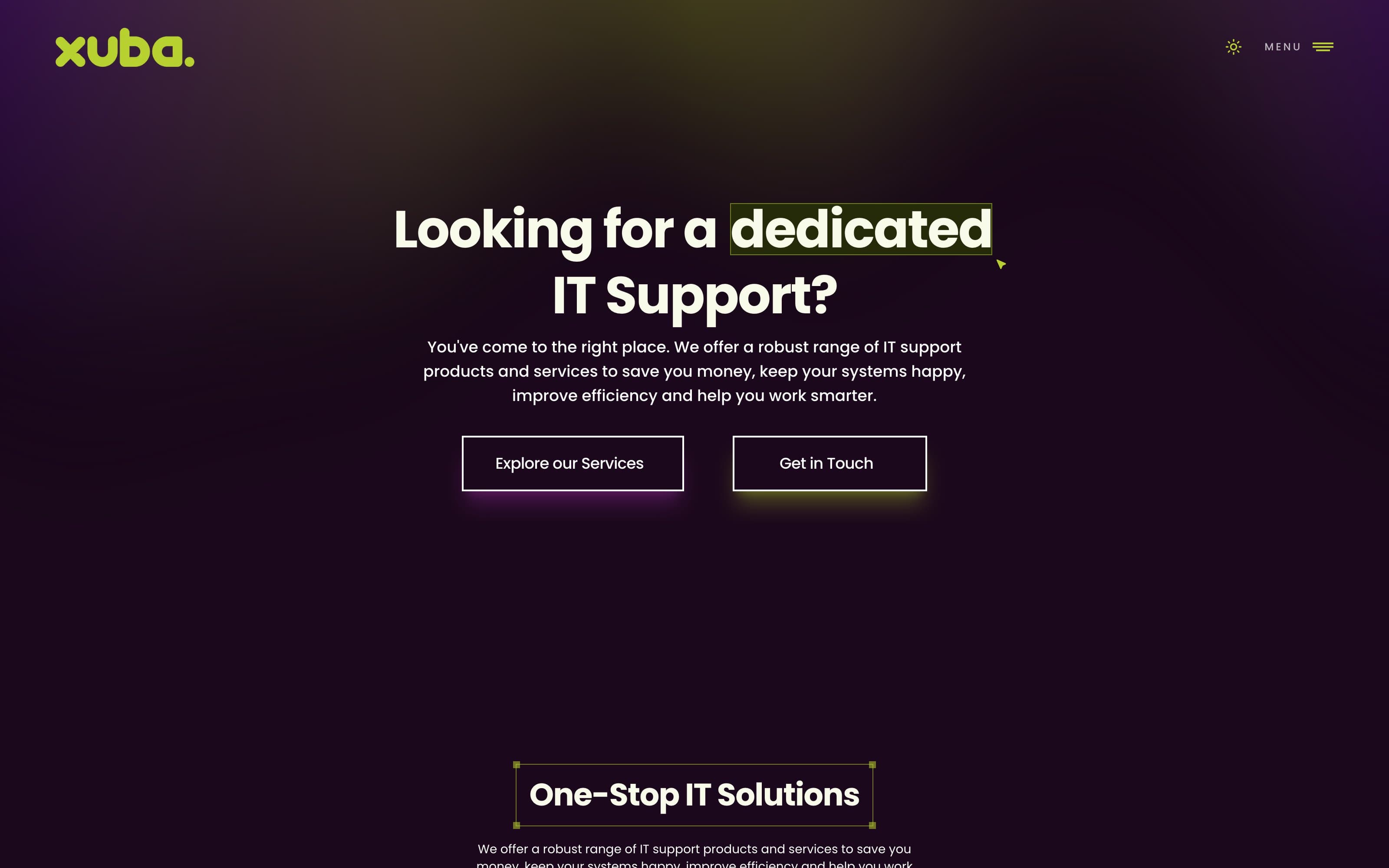 Xuba — Managed IT services marketing site with Sanity-driven content